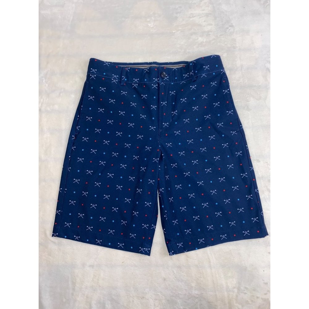 Slazenger Boys Blue Patterned Golf Shorts Size Medium